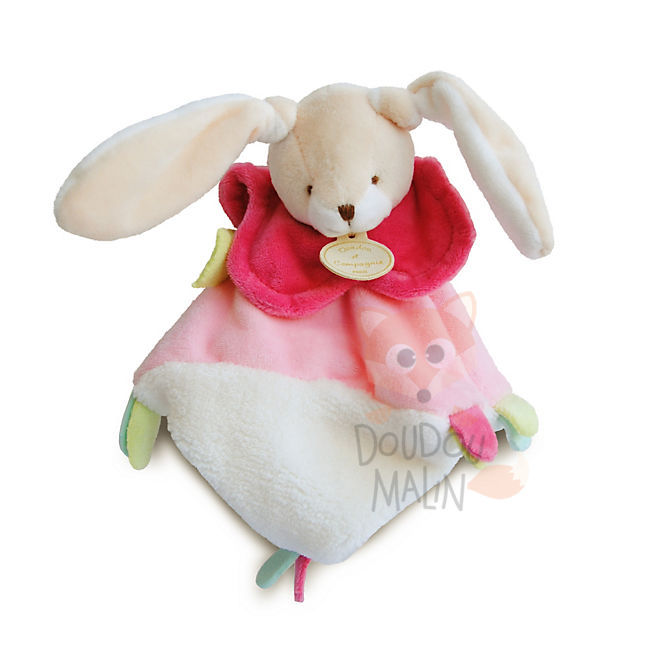  alinéa baby comforter rabbit pink white 